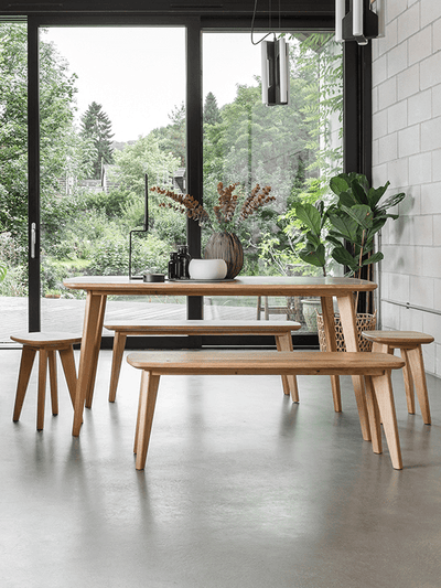 Salters Oak Dining Table Set - Dining Table and Benches Sets