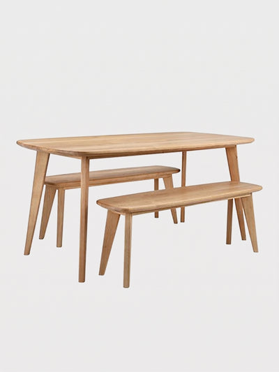 Salters Oak Dining Table Set - Dining Table and Benches Sets