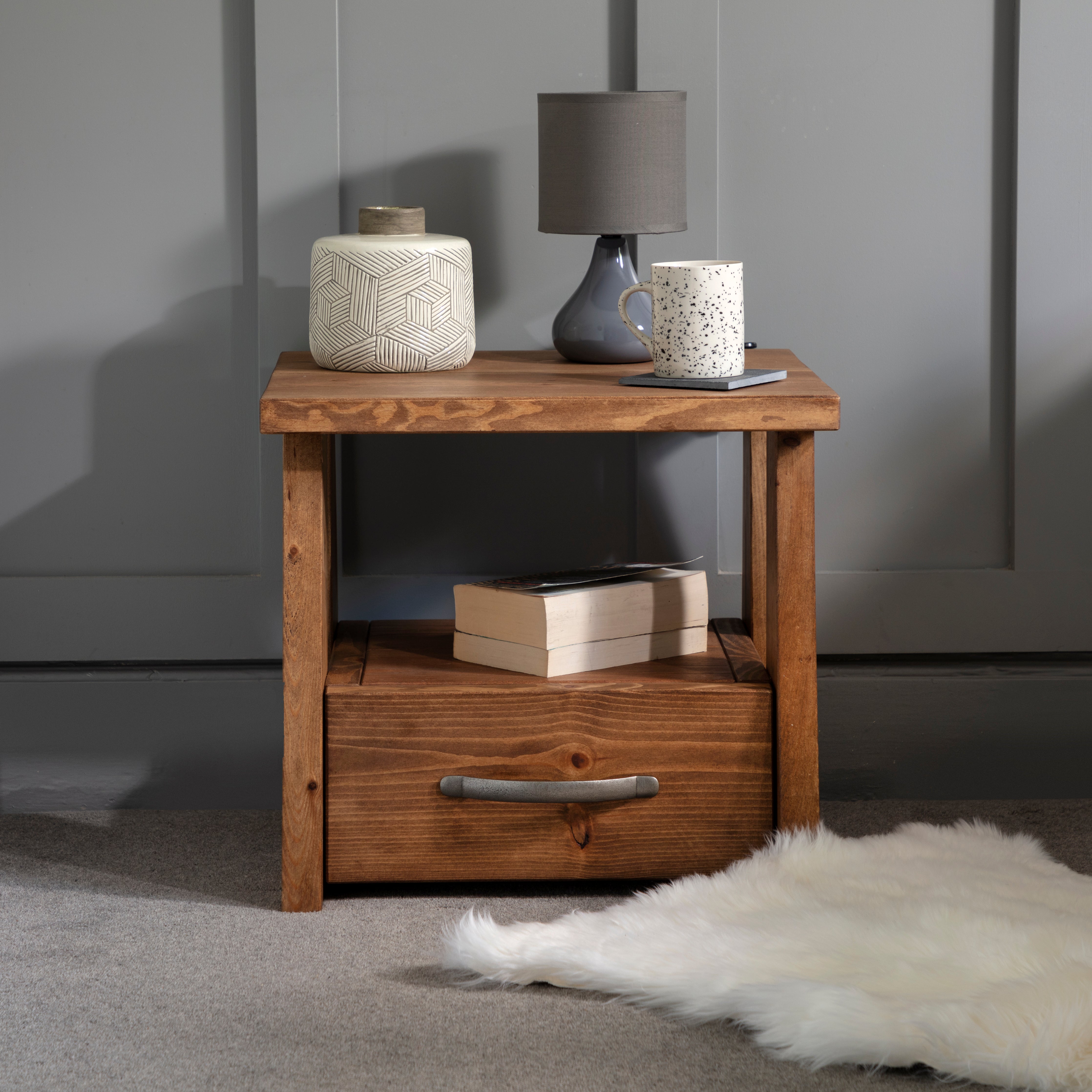 Low Bedside Table | Sandhaven Handmade Wooden Bedside Table – Funky ...
