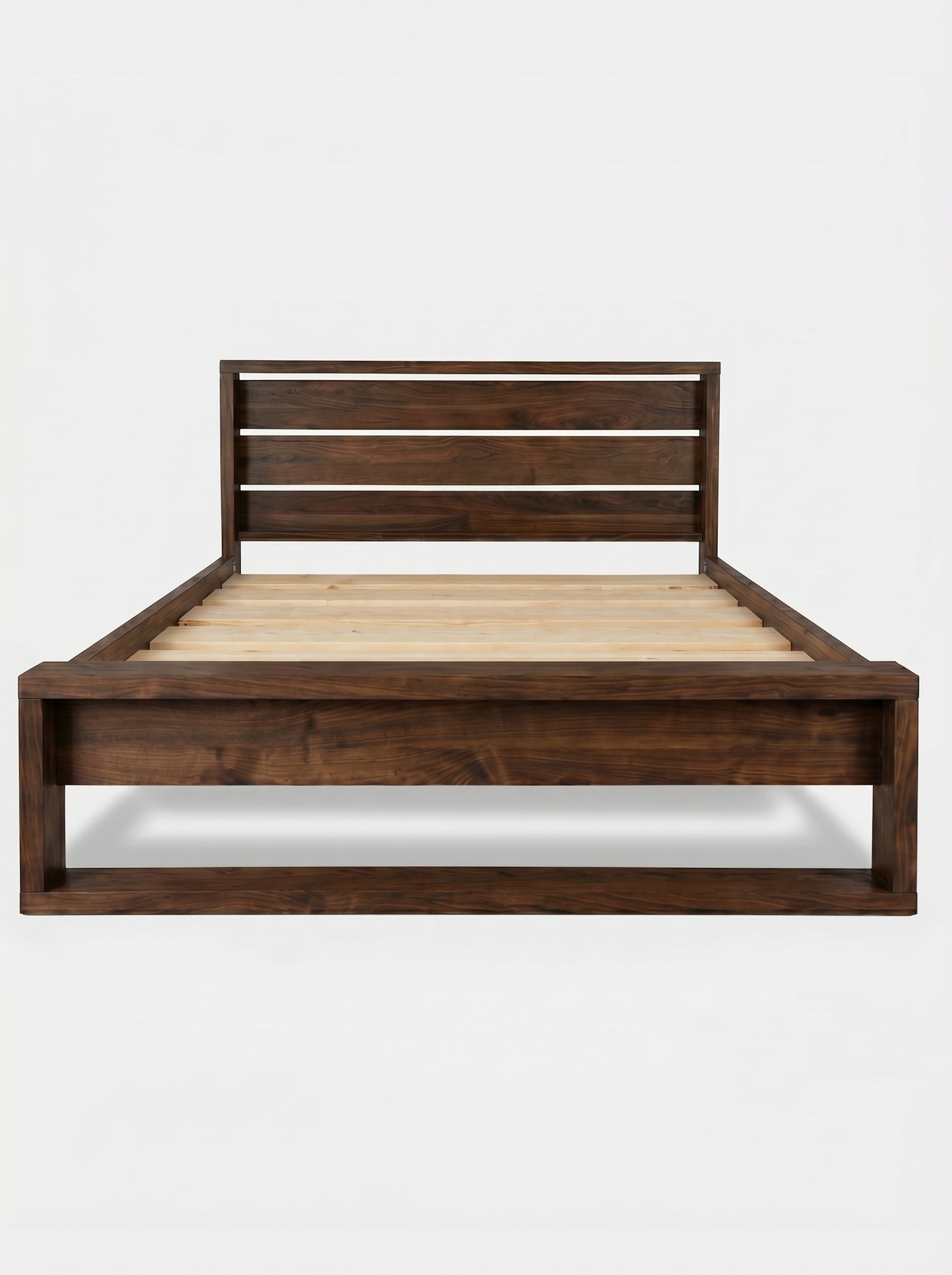 Sandyford Slatted Headboard Bed Frame - Bed Frames