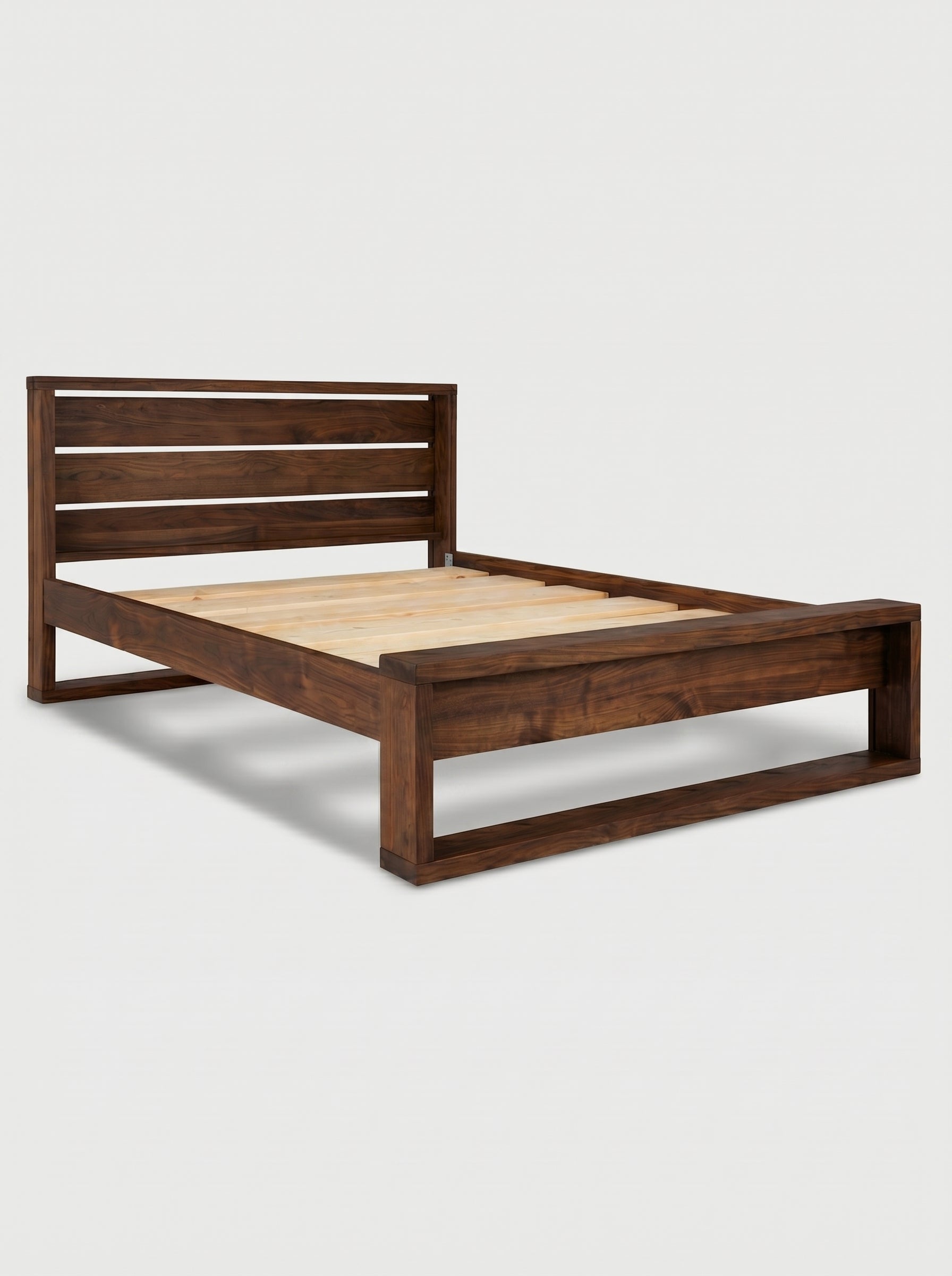 Sandyford Slatted Headboard Bed Frame - Bed Frames