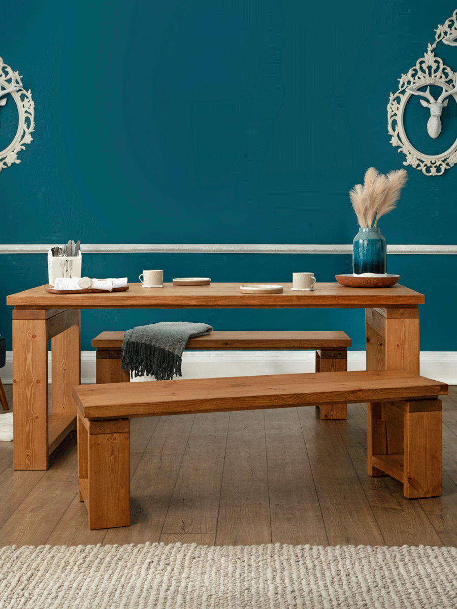 Sandyford Dining Table and Benches - Dining Table and Benches Sets