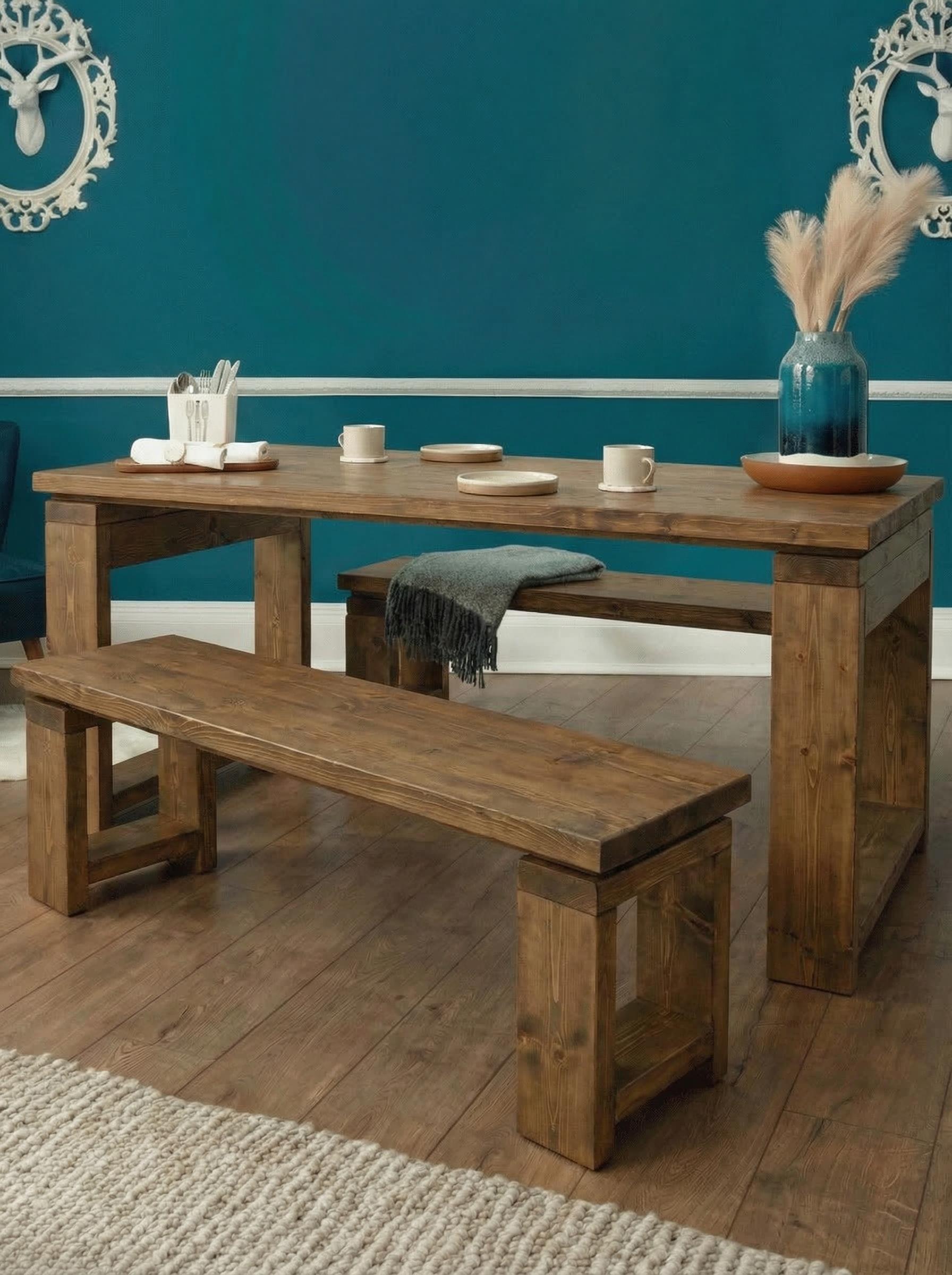 Sandyford Dining Table and Benches - Dining Table and Benches Sets