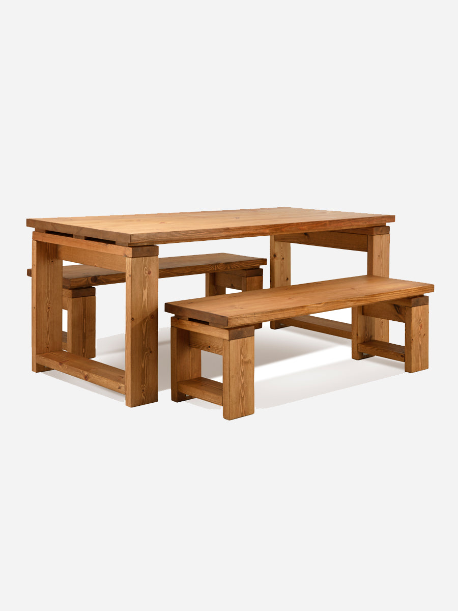 Sandyford Dining Table and Benches - Dining Table and Benches Sets