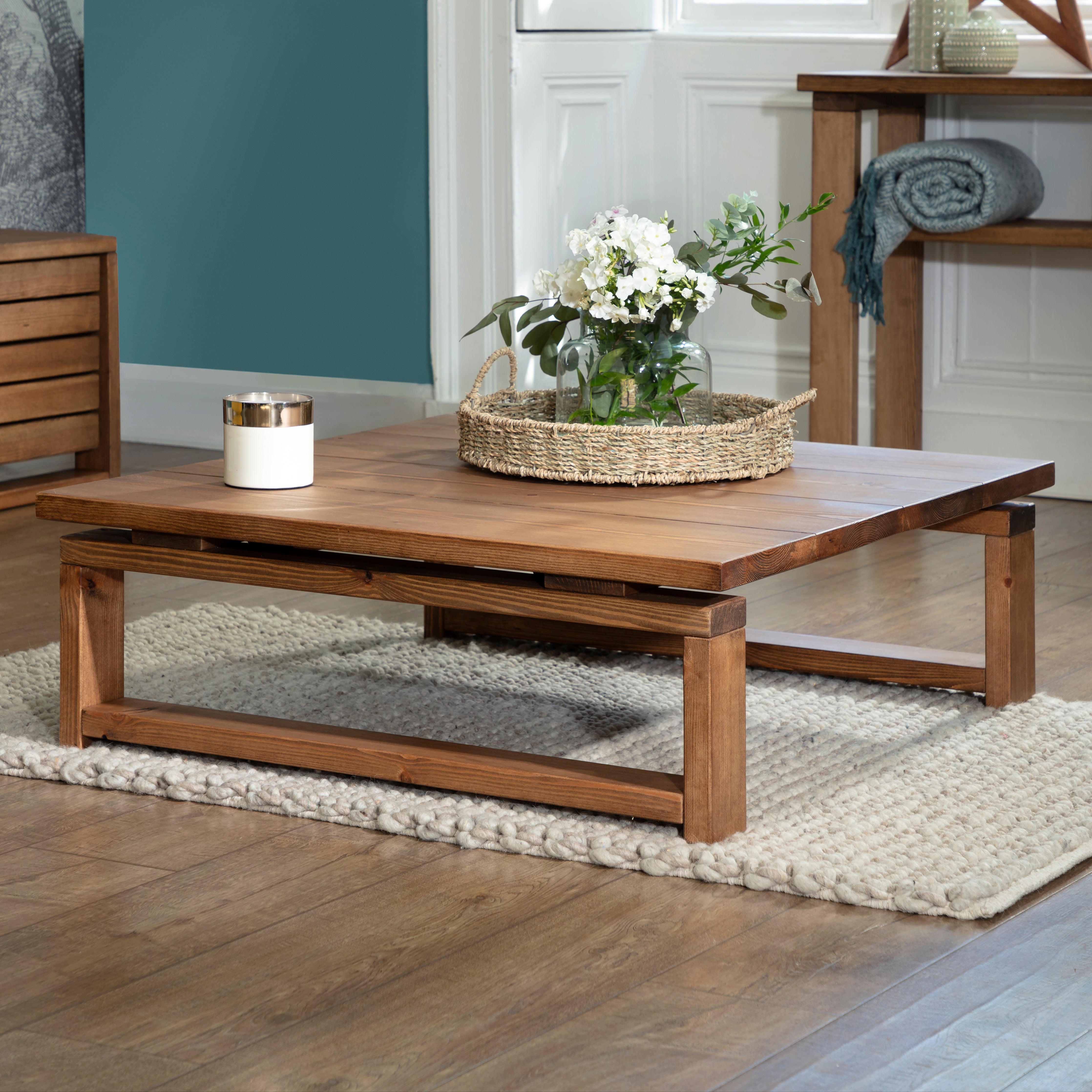 Solid Wood Square Coffee Table | Sandyford Wood Coffee Table