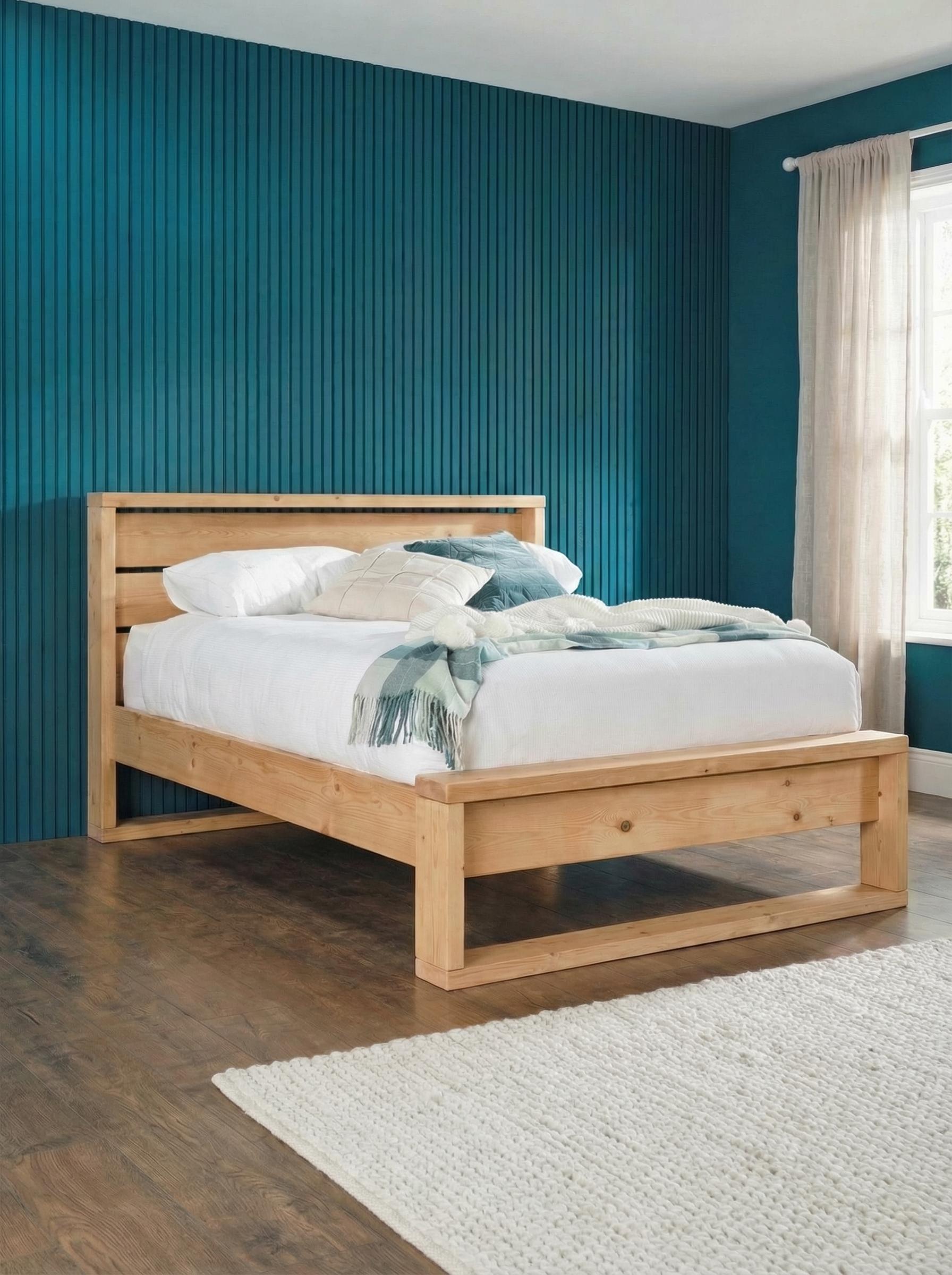 Sandyford Slatted Headboard Bed Frame - Bed Frames