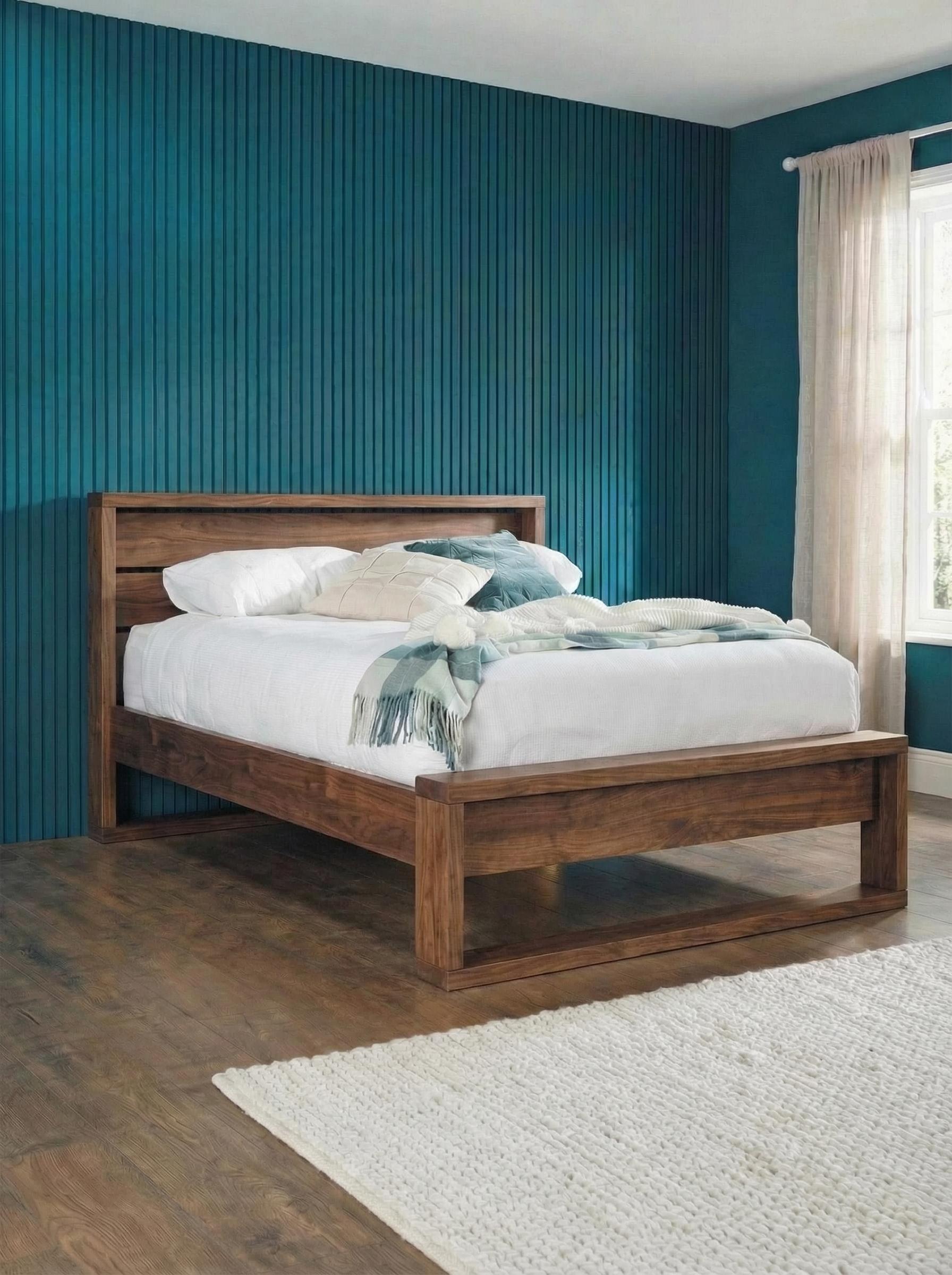 Sandyford Slatted Headboard Bed Frame - Bed Frames