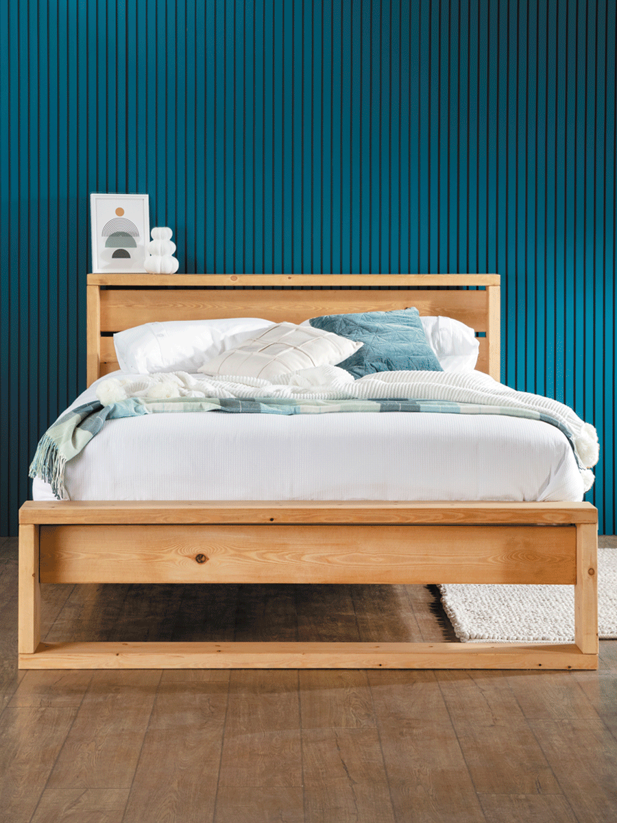 Sandyford Slatted Headboard Bed Frame - Bed Frames