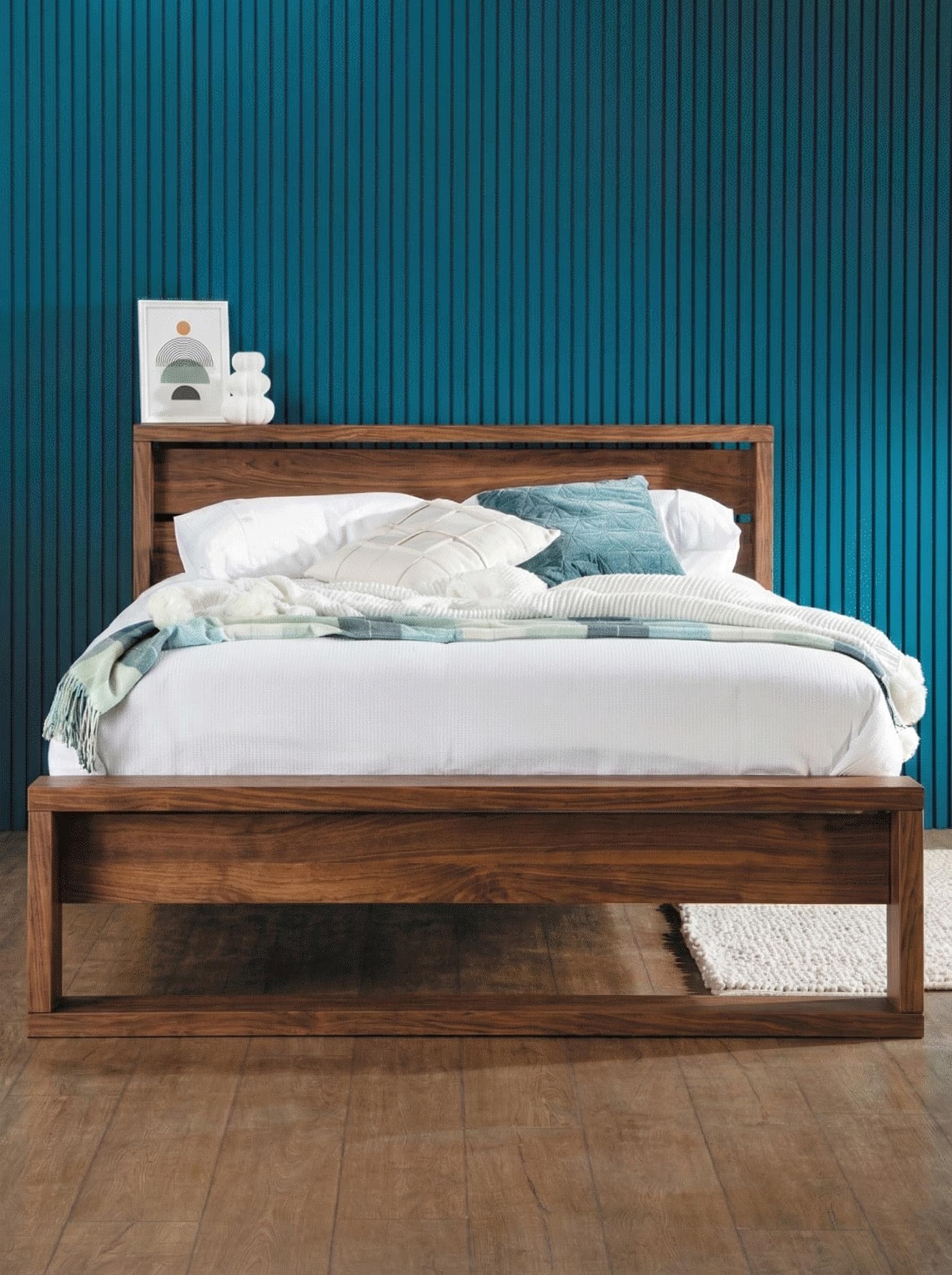 Sandyford Slatted Headboard Bed Frame - Bed Frames
