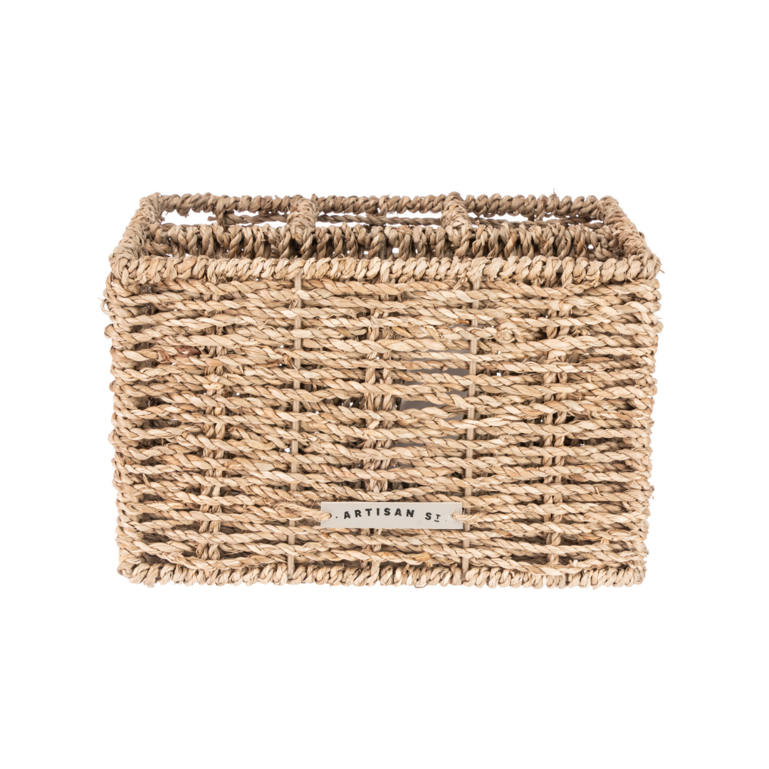 Seagrass Cutlery Caddy With Compartments - 