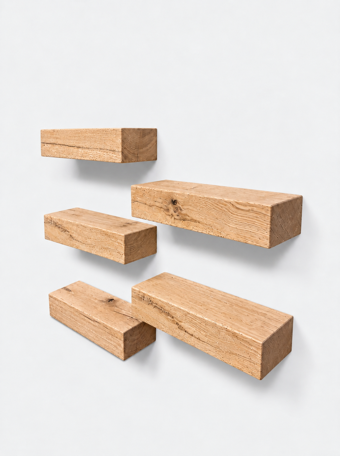 Set of Oak Floating Shelves