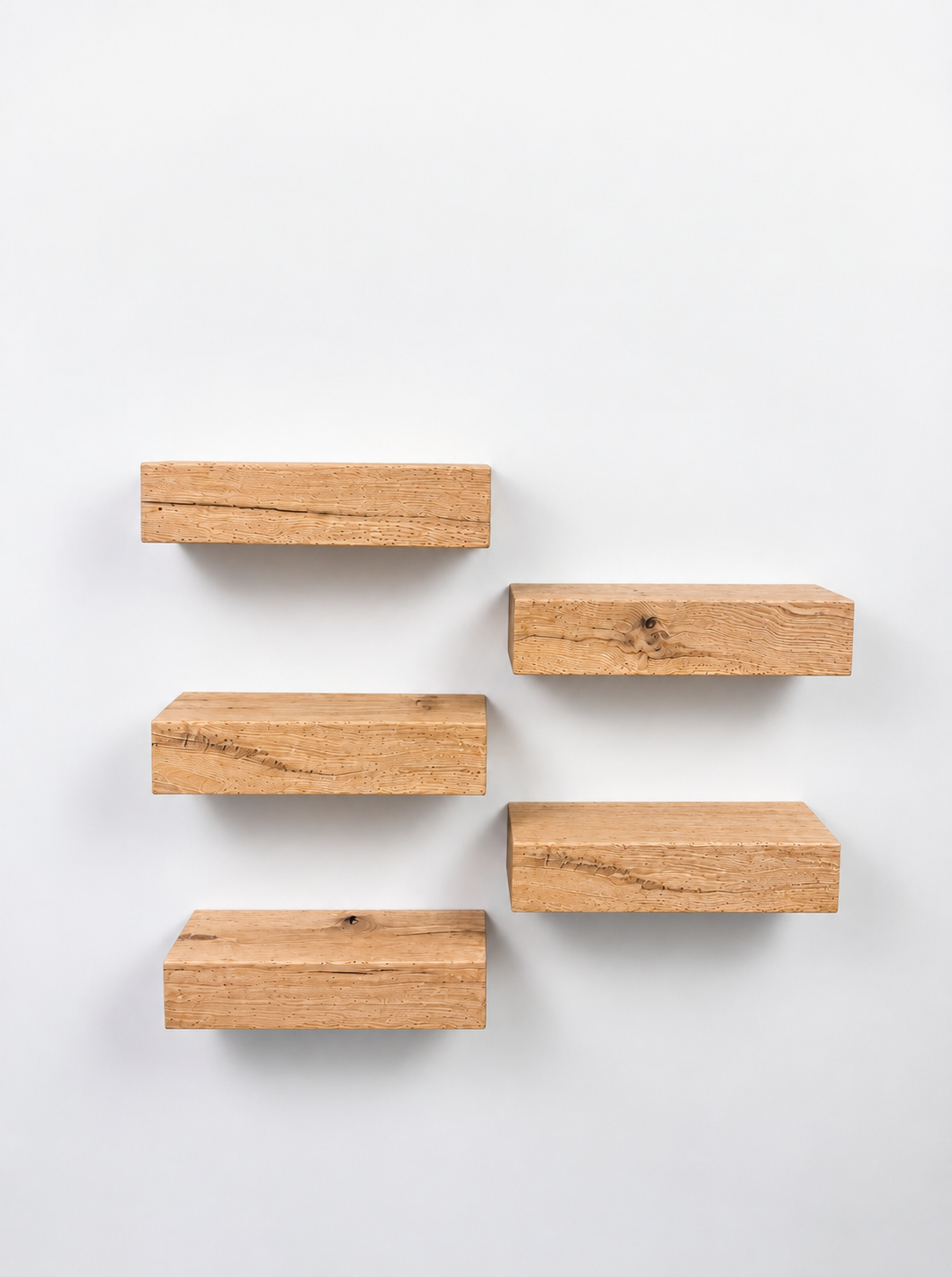 Set of Oak Floating Shelves
