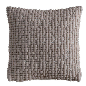 Neutral Textured Bobble Cushion - 