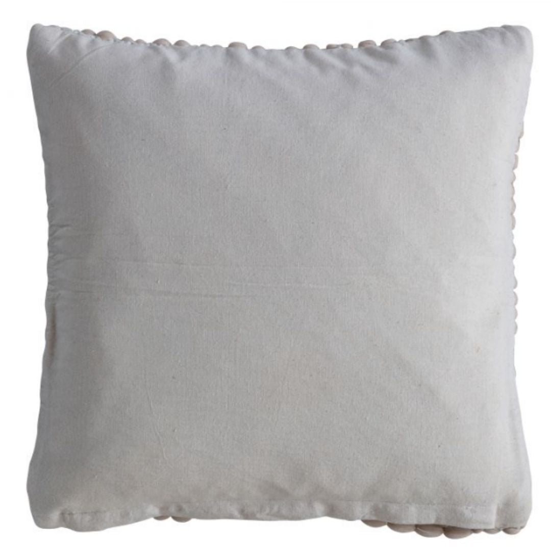 Neutral Textured Bobble Cushion - 