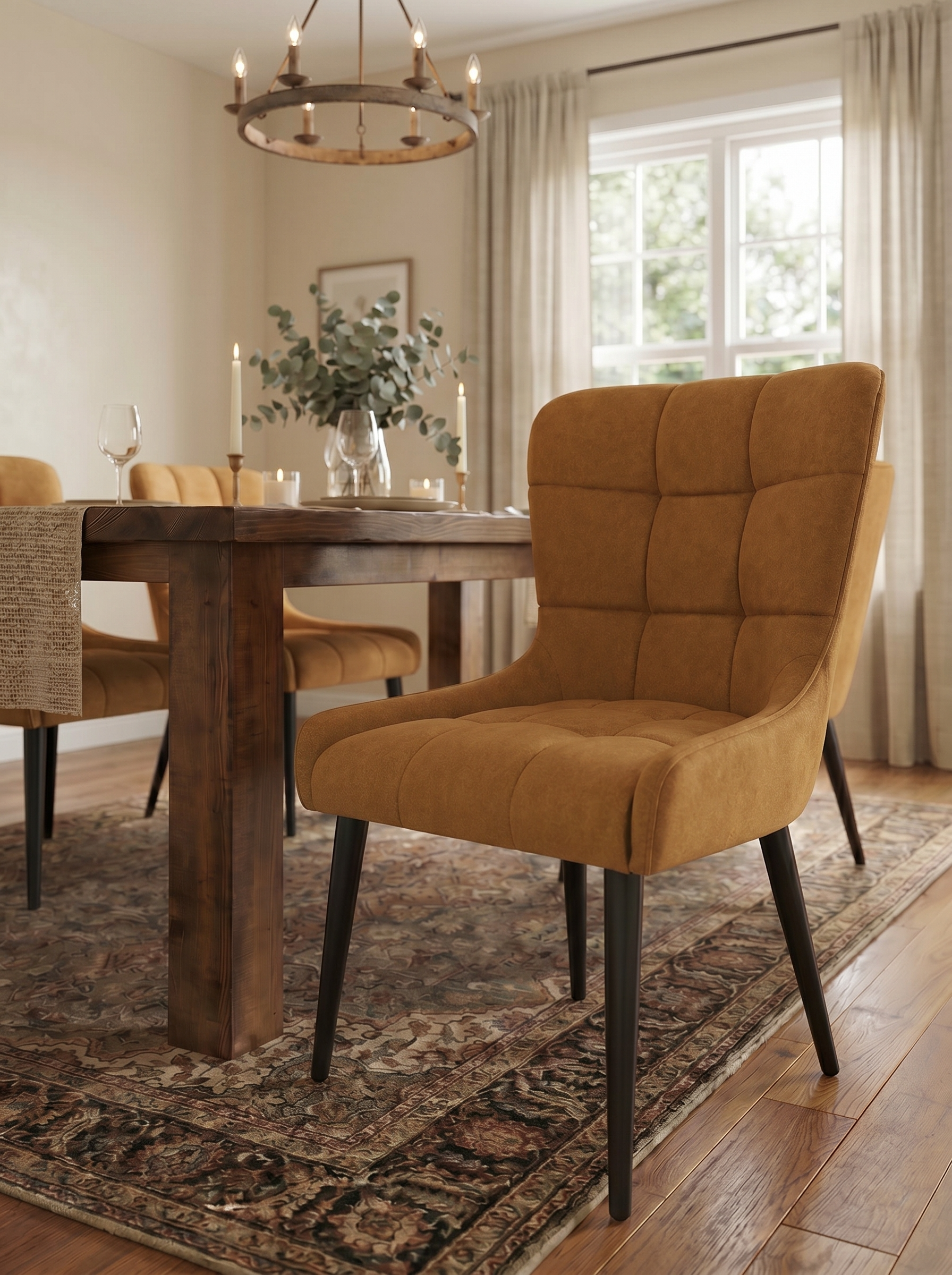 Traditional Upholstered Dining Chair - Set Of 2 - 