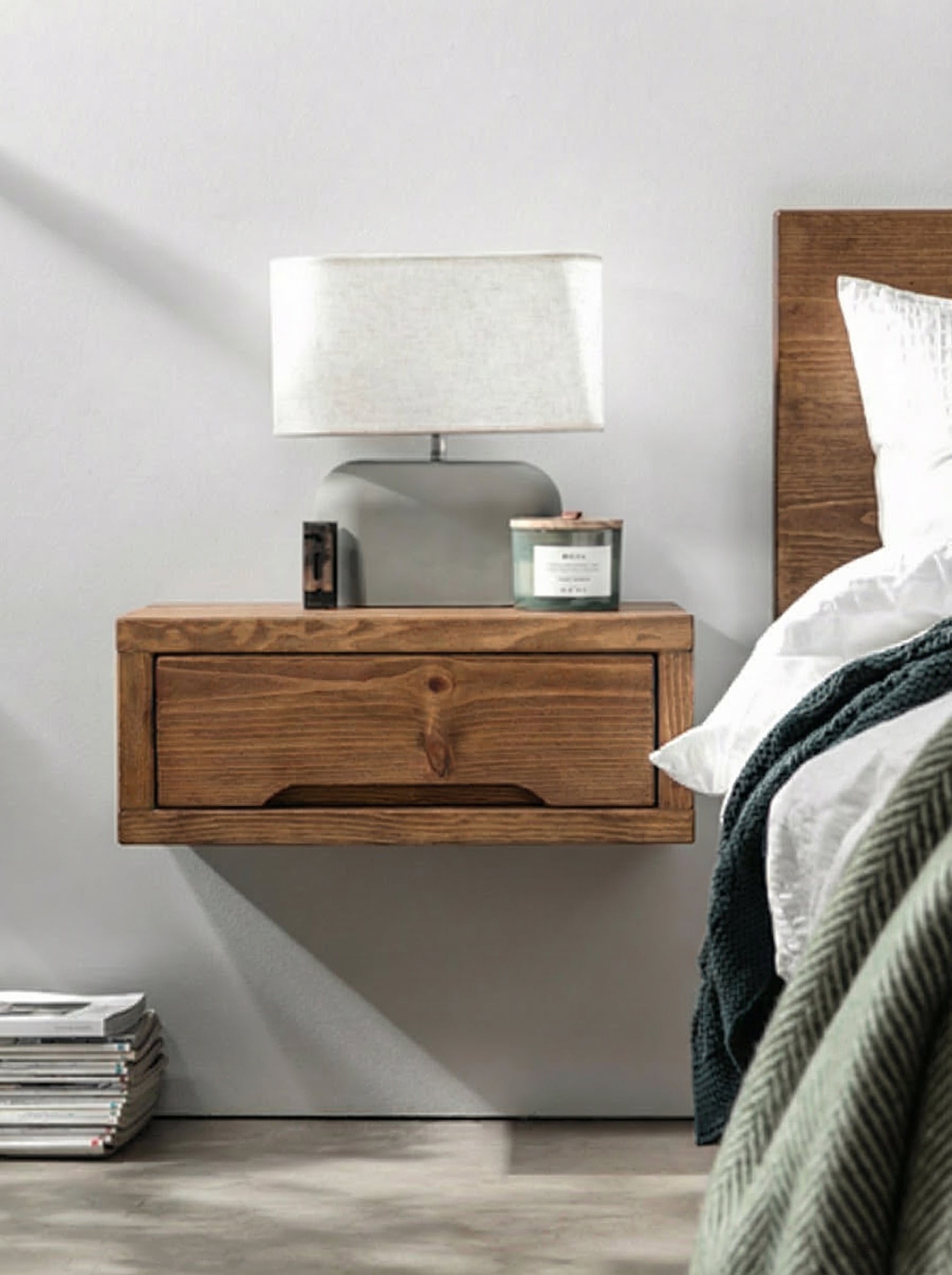 Wansbeck Floating Bedside Table - Bedside Tables