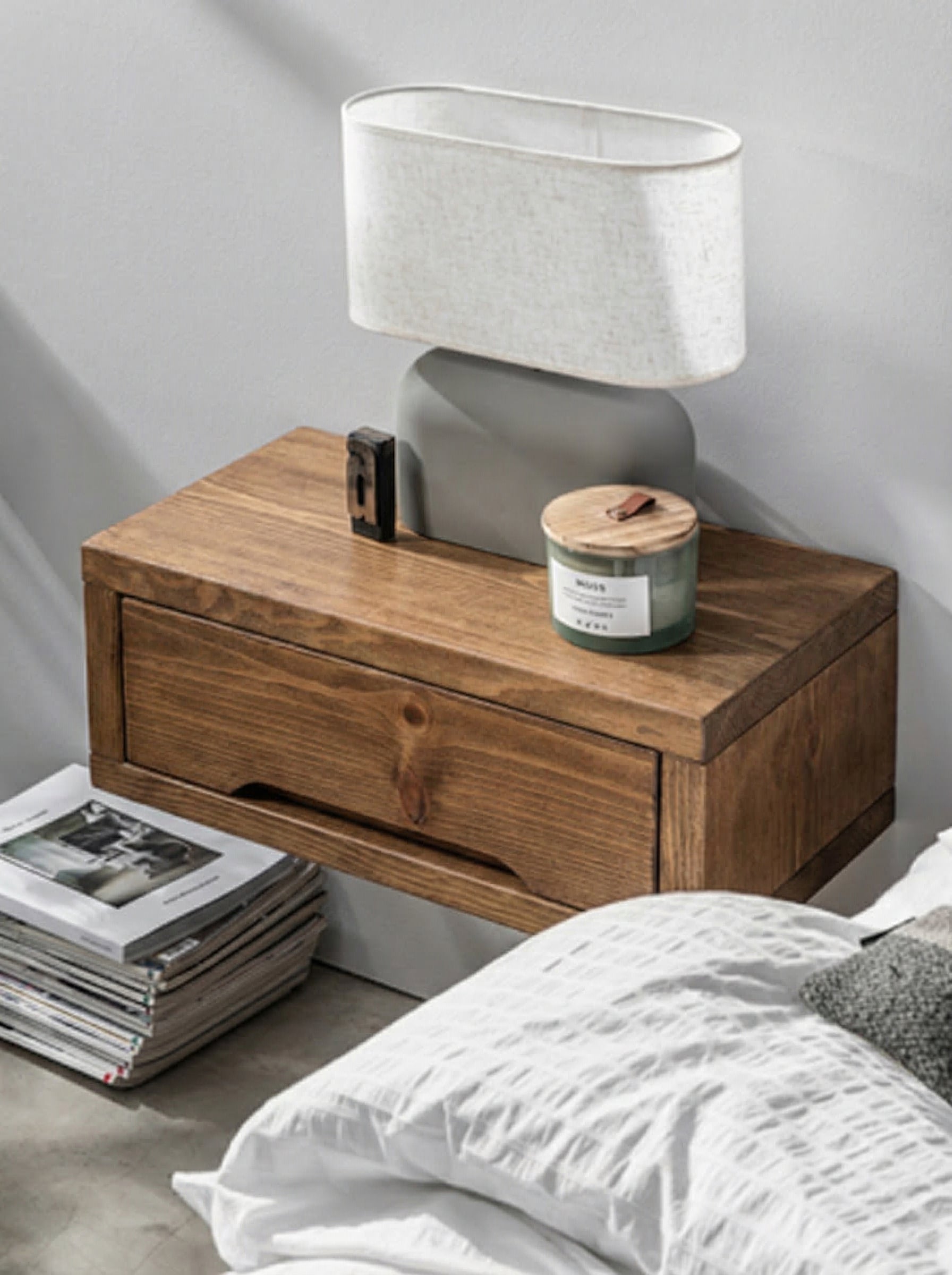 Wansbeck Floating Bedside Table - Bedside Tables