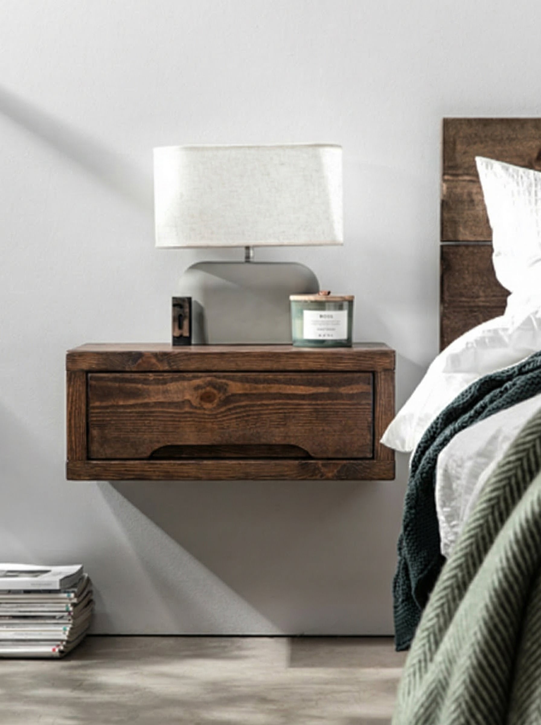 Wansbeck Floating Bedside Table - Bedside Tables