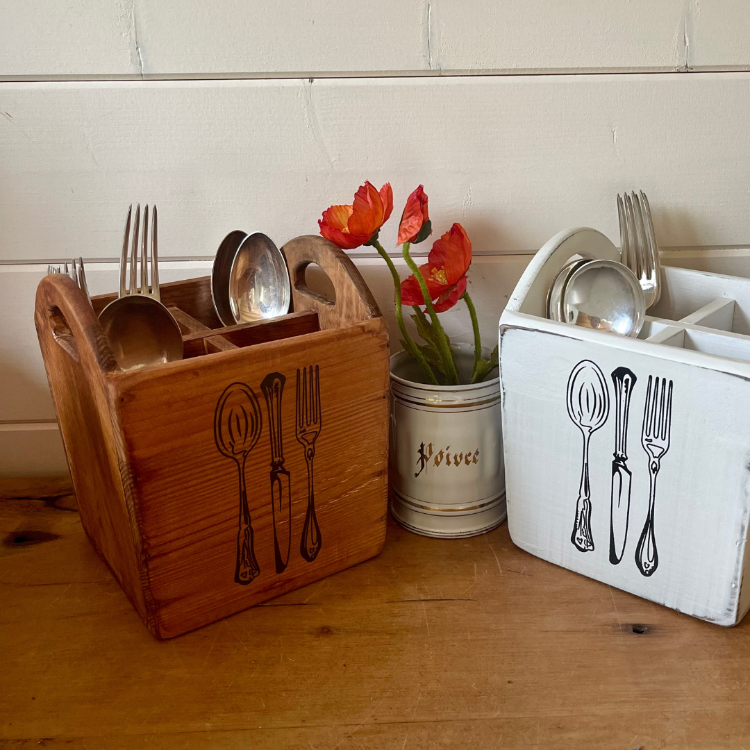 Wooden Cutlery Box - 