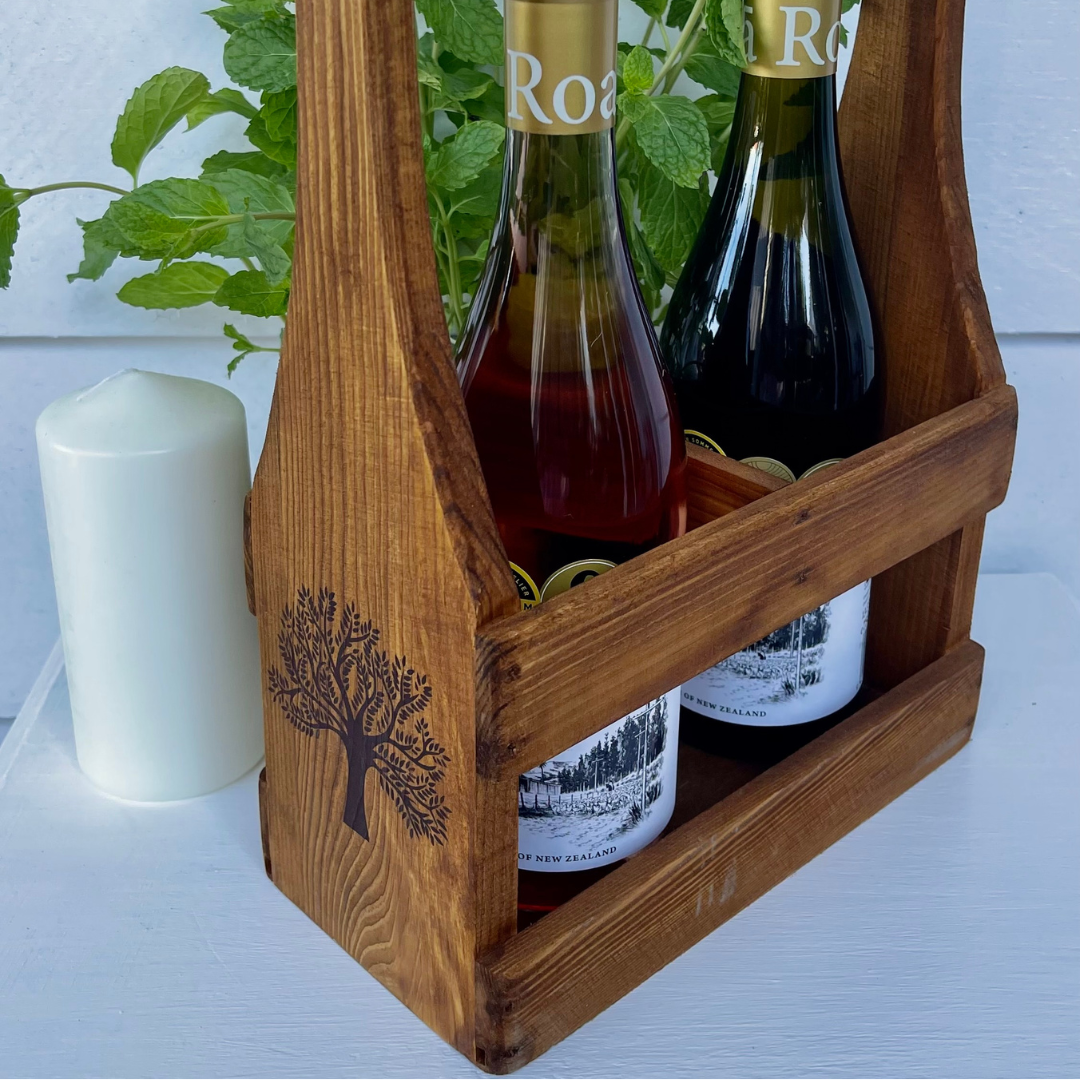 Wooden Wine Gift Carrier - 