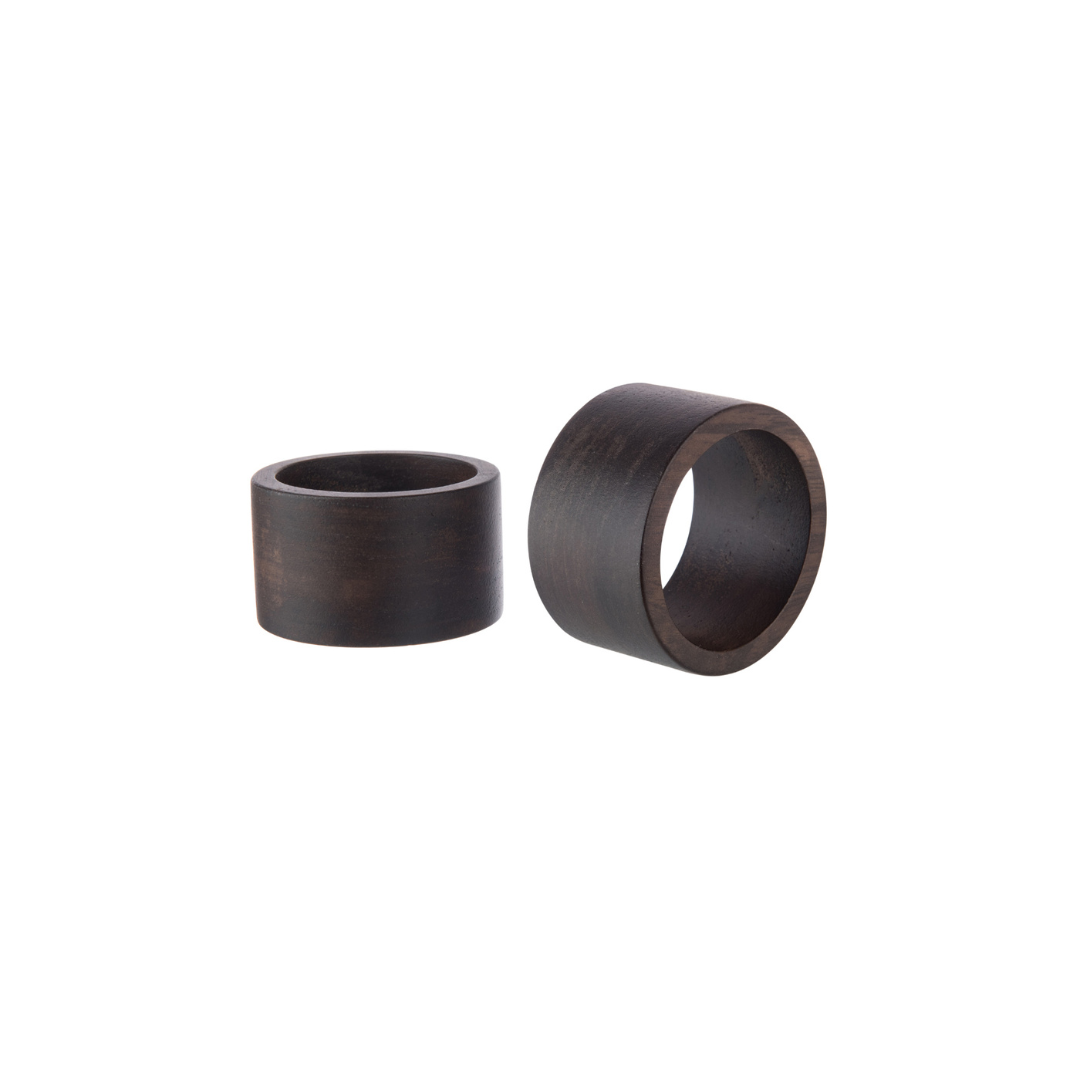 Wooden Napkin Ring Set - Tableware