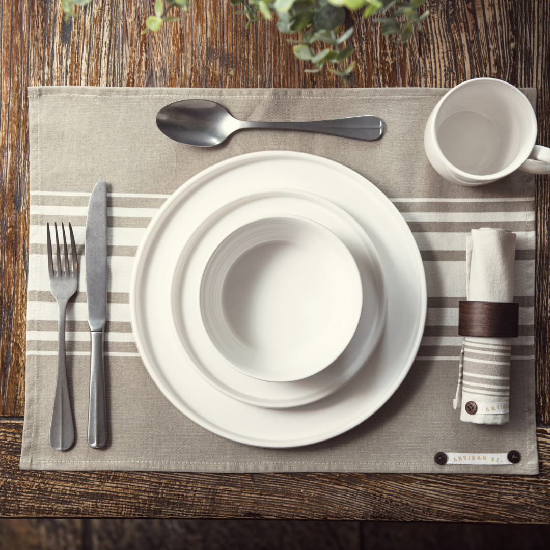 Wooden Napkin Ring Set - Tableware