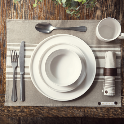 Wooden Napkin Ring Set - Tableware