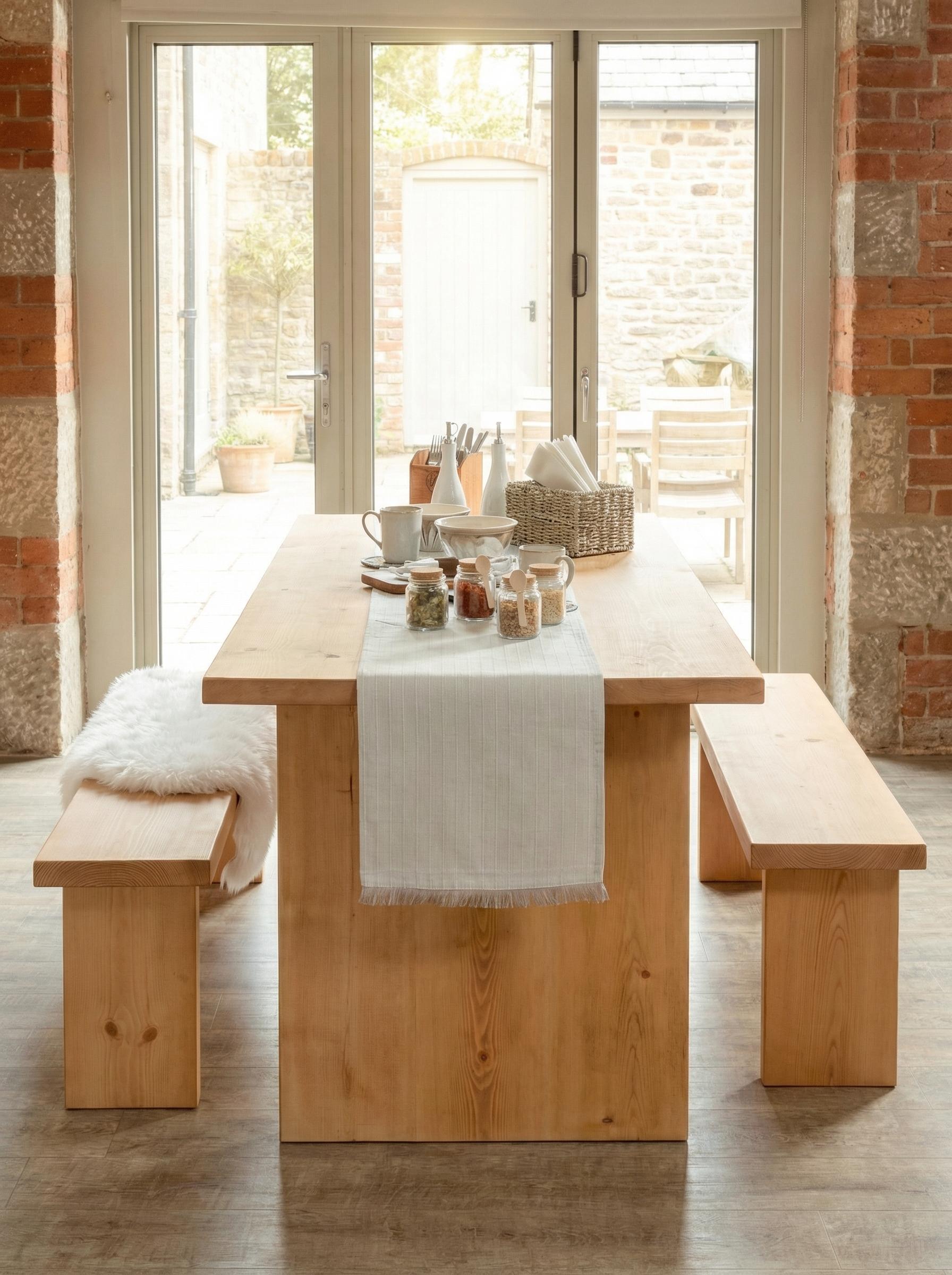 Wylam Dining Table and Benches - Dining Table and Benches Sets