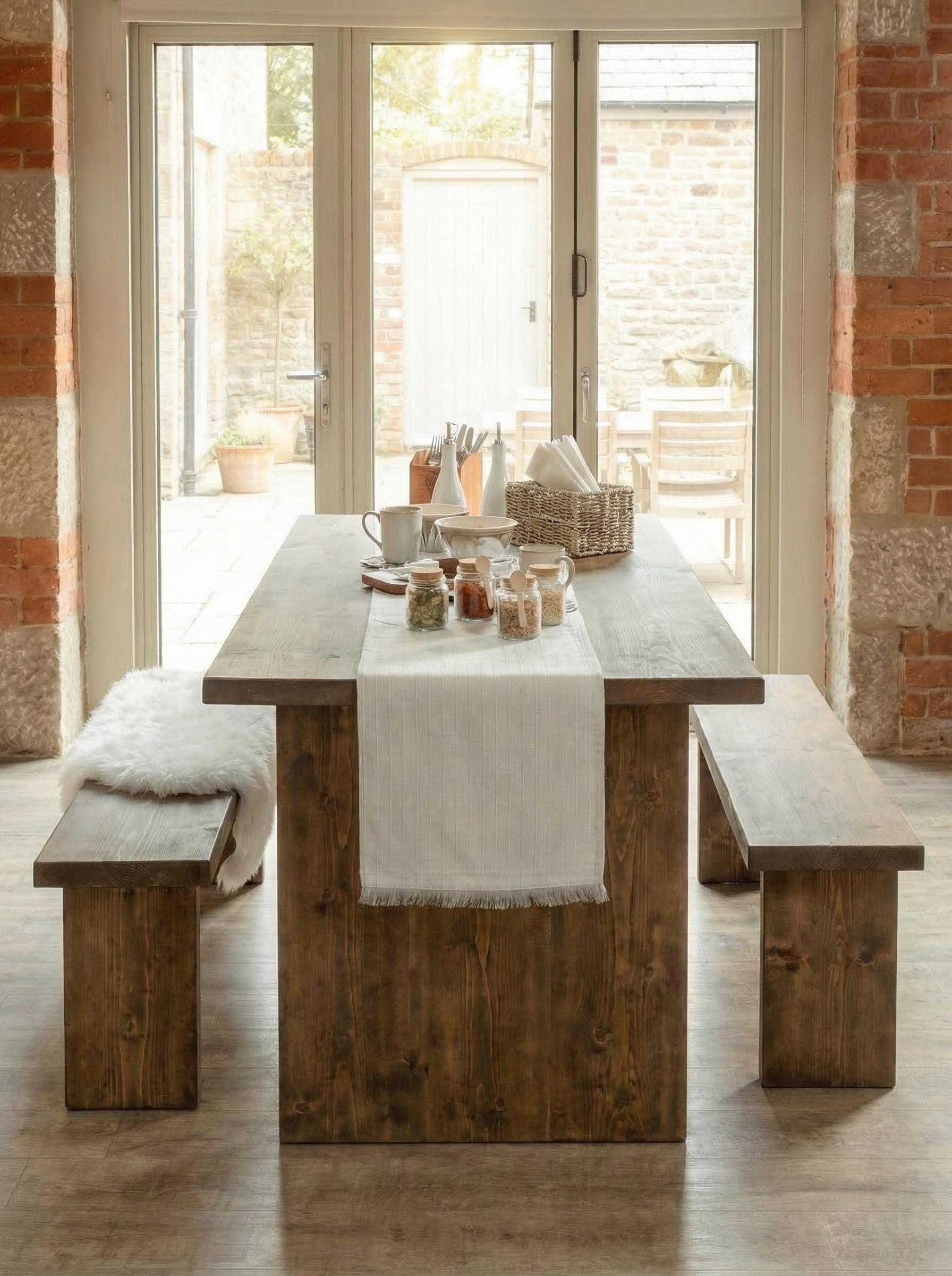 Wylam Dining Table and Benches - Dining Table and Benches Sets