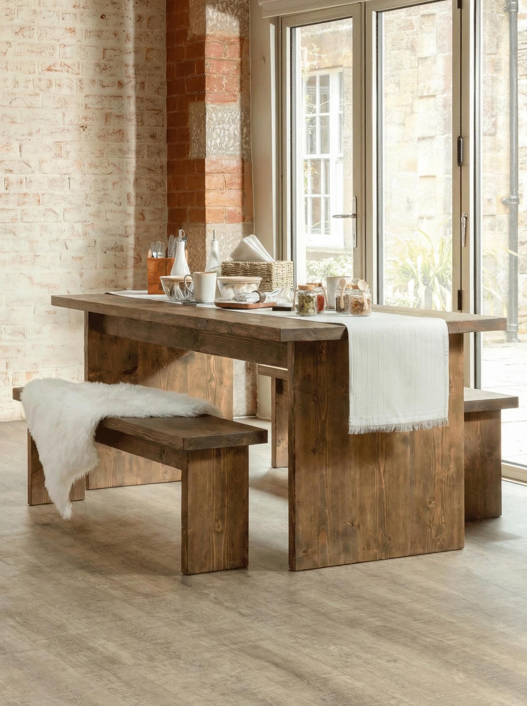 Wylam Dining Table and Benches - Dining Table and Benches Sets
