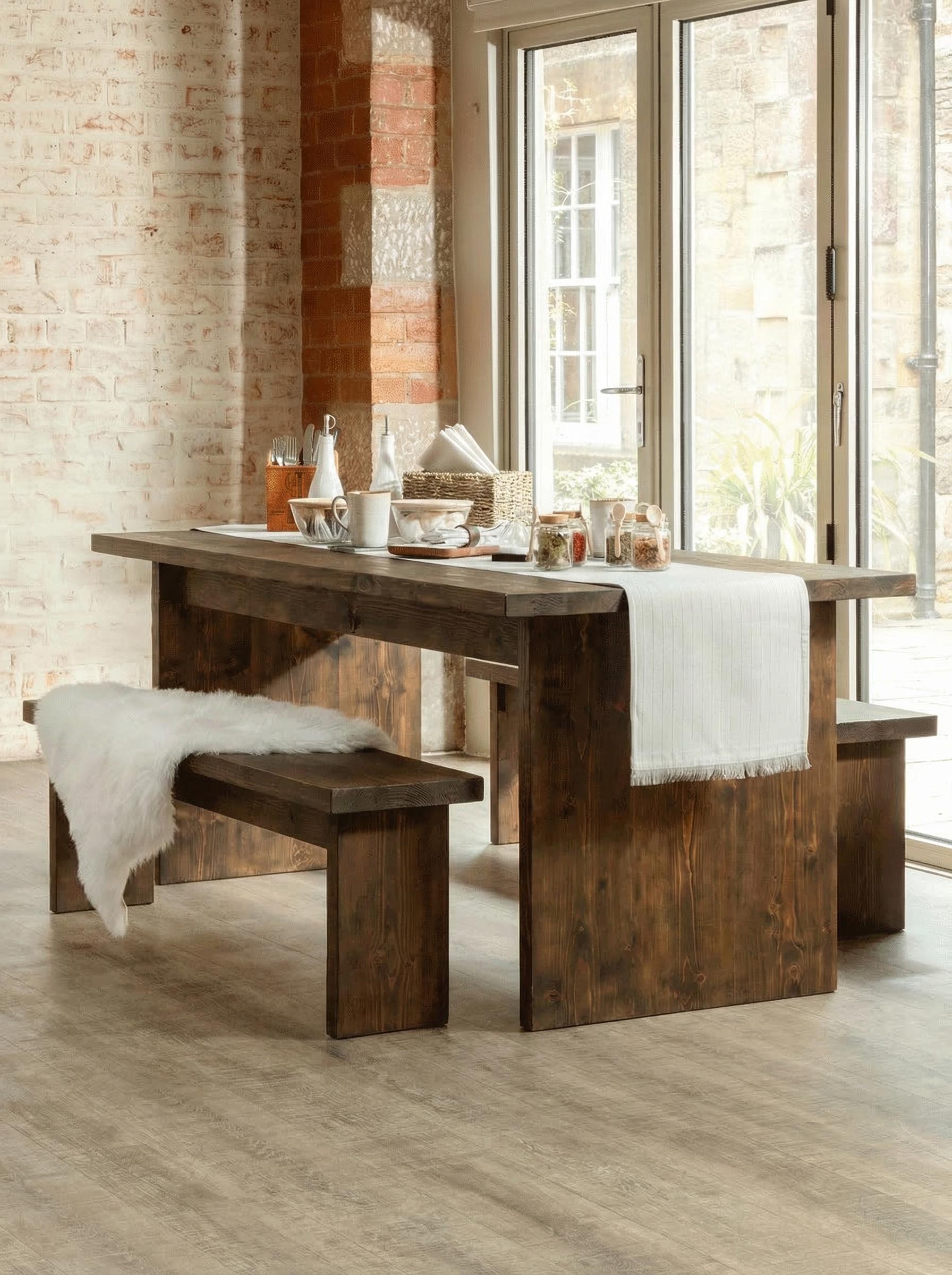 Wylam Dining Table and Benches - Dining Table and Benches Sets