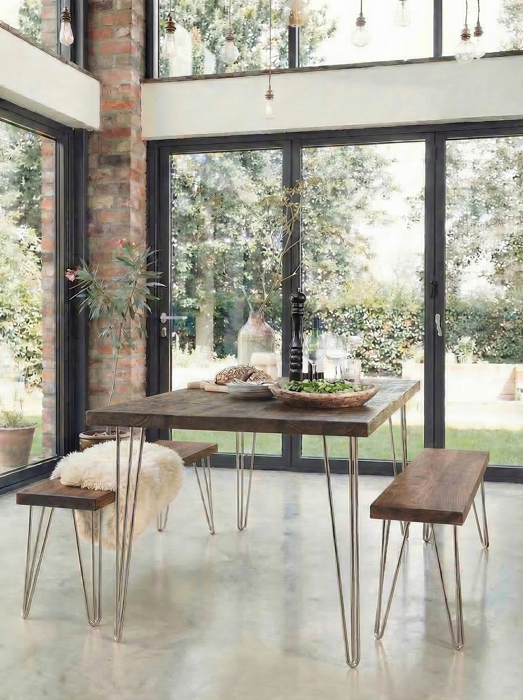 Ouseburn Dining Table and Benches - Dining Table and Benches Sets