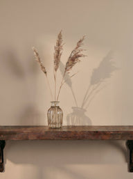Small Ribbed Glass Bud Vase