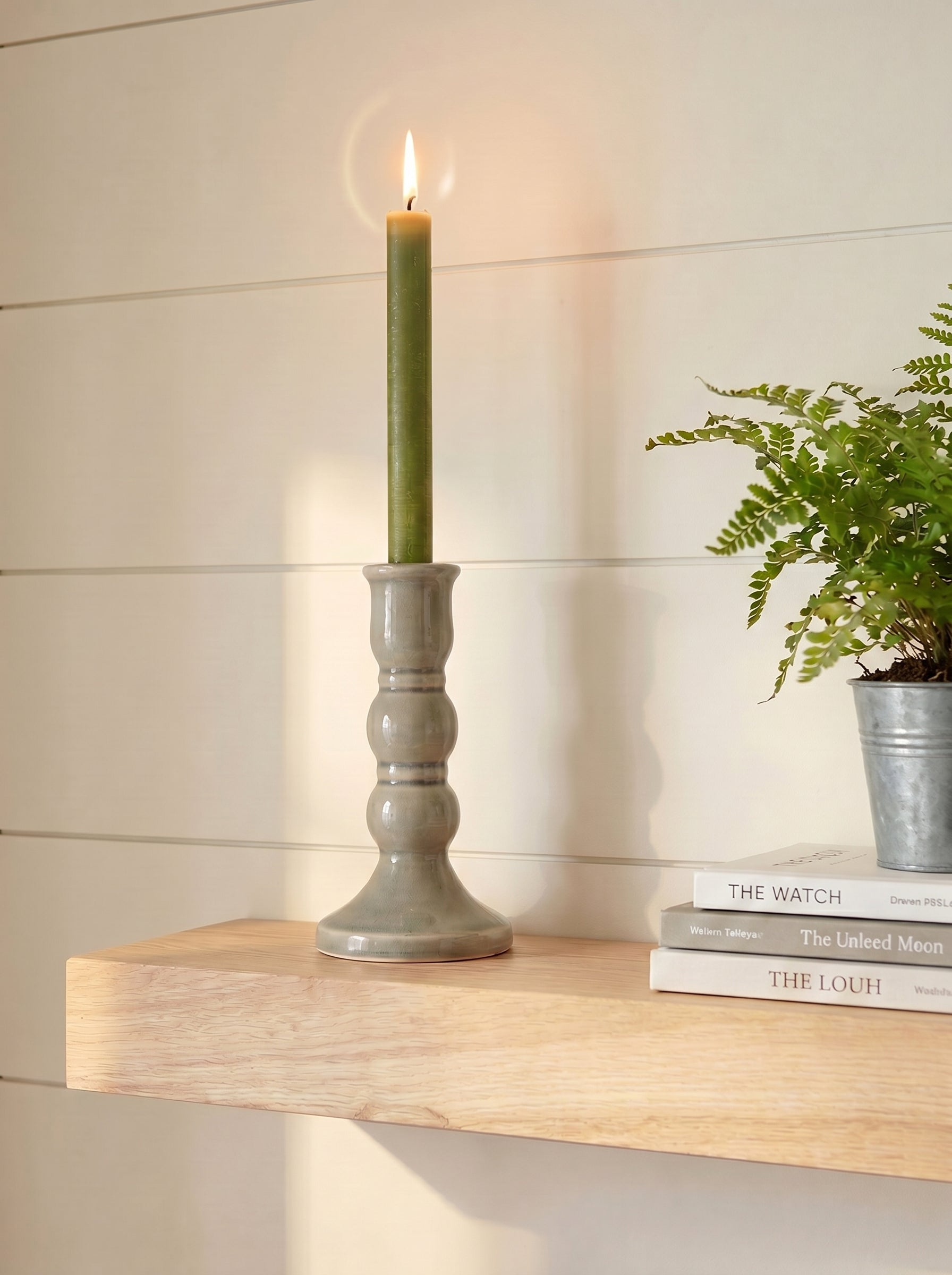 Sage Green Candle Holder