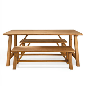 Amble Dining Table and Benches - 