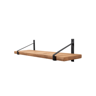 Armstrong Rustic Wooden Shelf with Brackets - 22cm x 3.5cm
