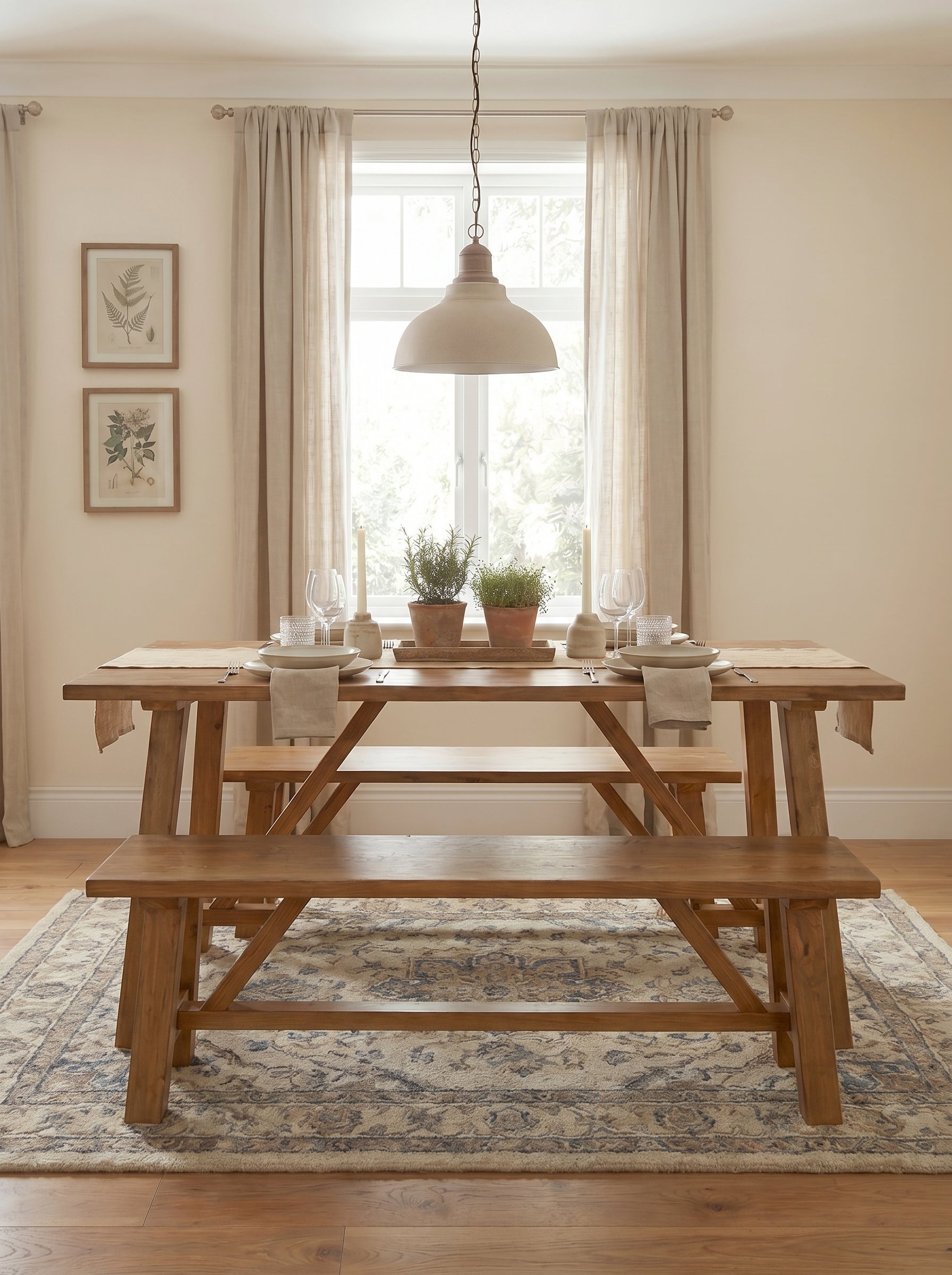 Amble Dining Table and Benches - Dining Table and Benches Sets