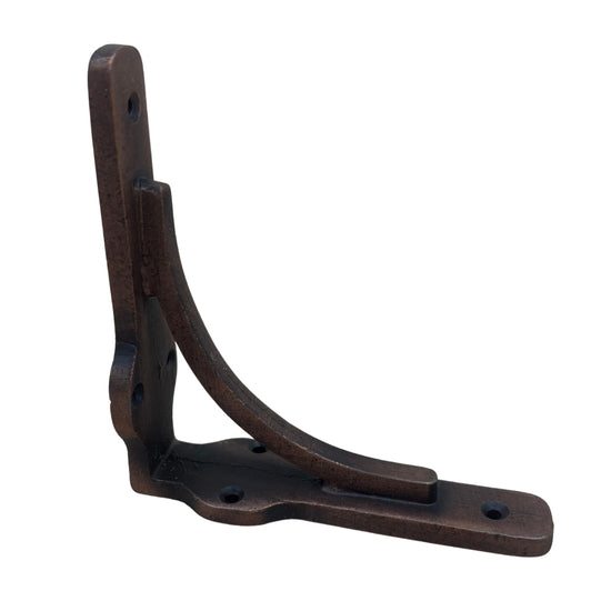 Birtley Copper Rustic Wooden Shelf with Brackets - 22cm x 3.5cm - all 