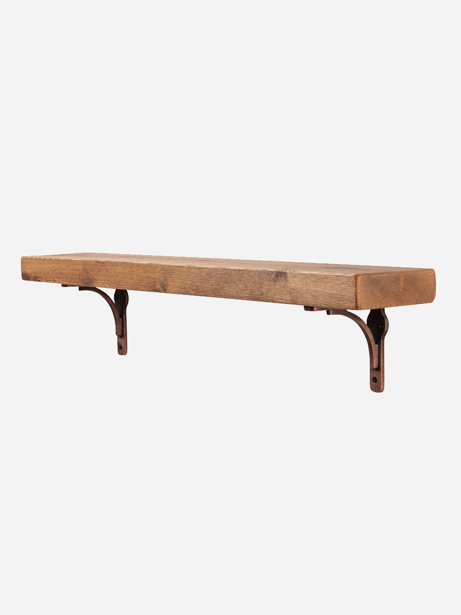 Birtley Rustic Wooden Shelf Brackets 14.5cm x 4.5cm