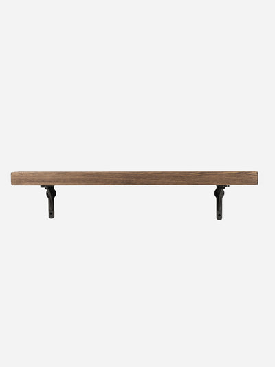 Birtley Iron Rustic Wooden Shelf with Brackets - 14.5cm x 4.5cm - Bracketed Shelves