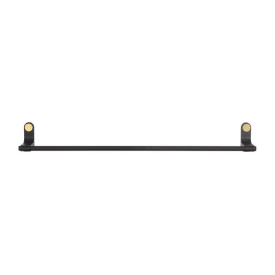 Black Metal And Brass Towel Rail - Large - Bathroom
