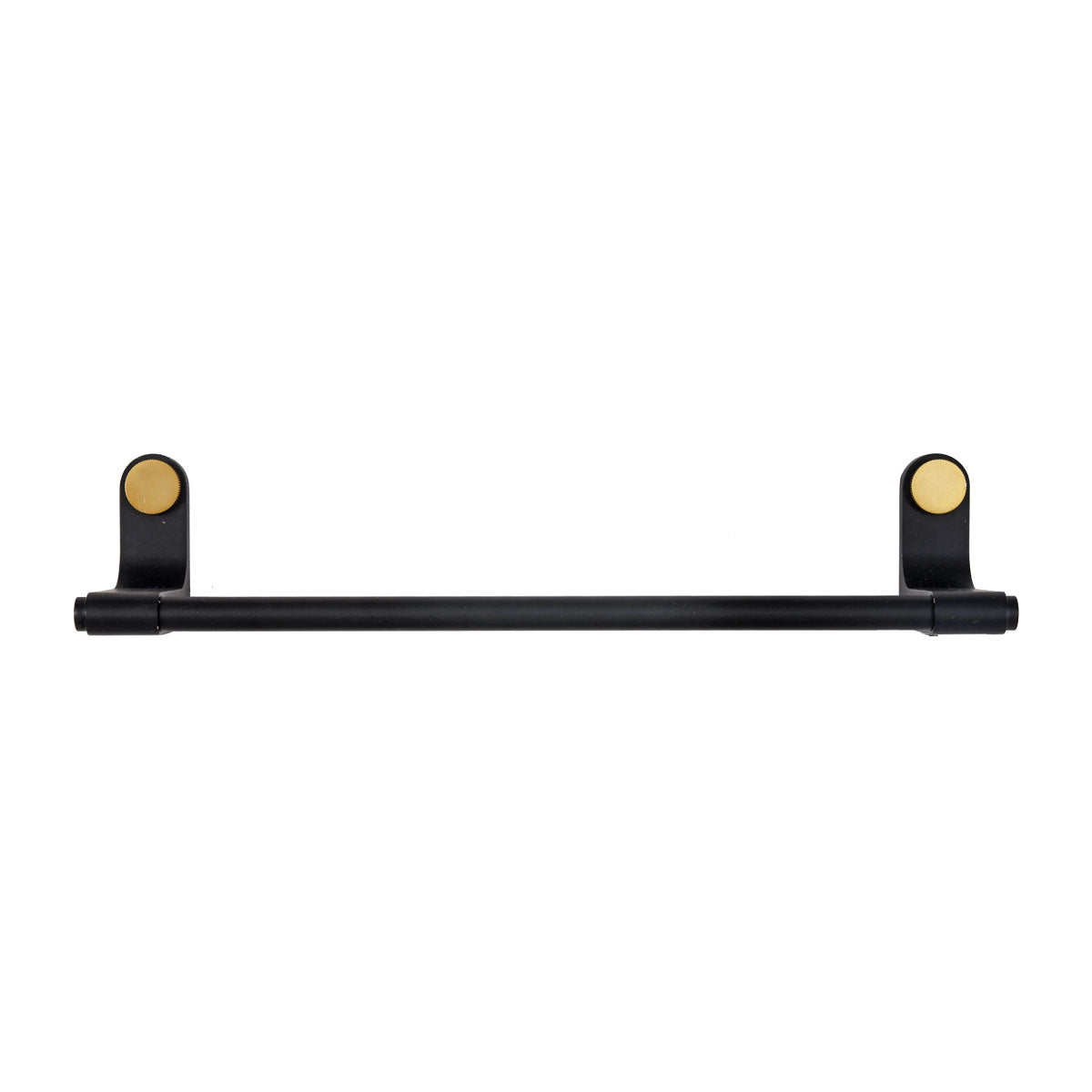 Black Metal And Brass Towel Rail - Small - Bathroom