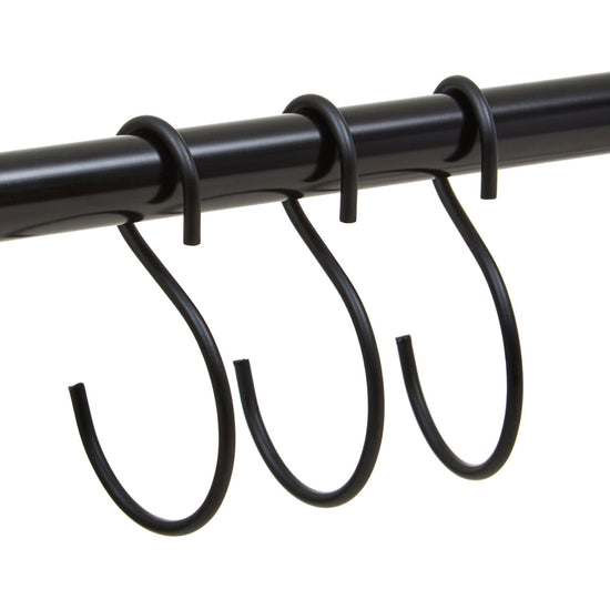 Black Metal Hanging Hooks - Set Of 10 - Kitchenware