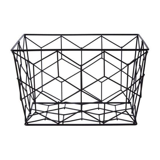 Black Metal Storage Basket - Storage