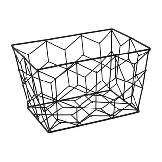 Black Metal Storage Basket - Storage