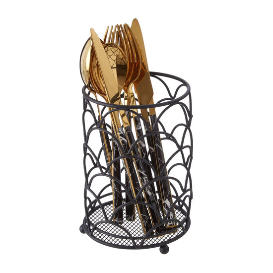 Black Metal Utensil Holder - Kitchenware