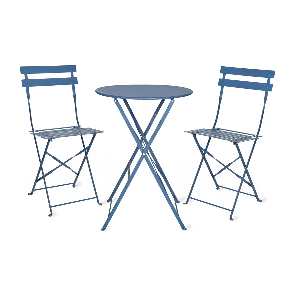 Blue Metal Bistro Set - 