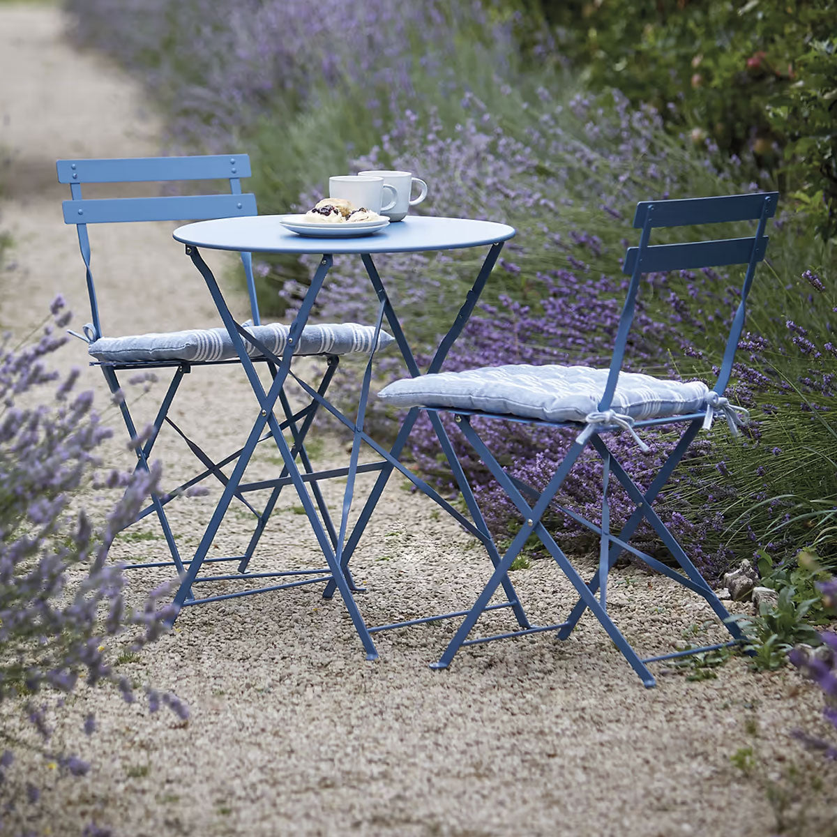 Blue Metal Bistro Set Next Day Dispatch