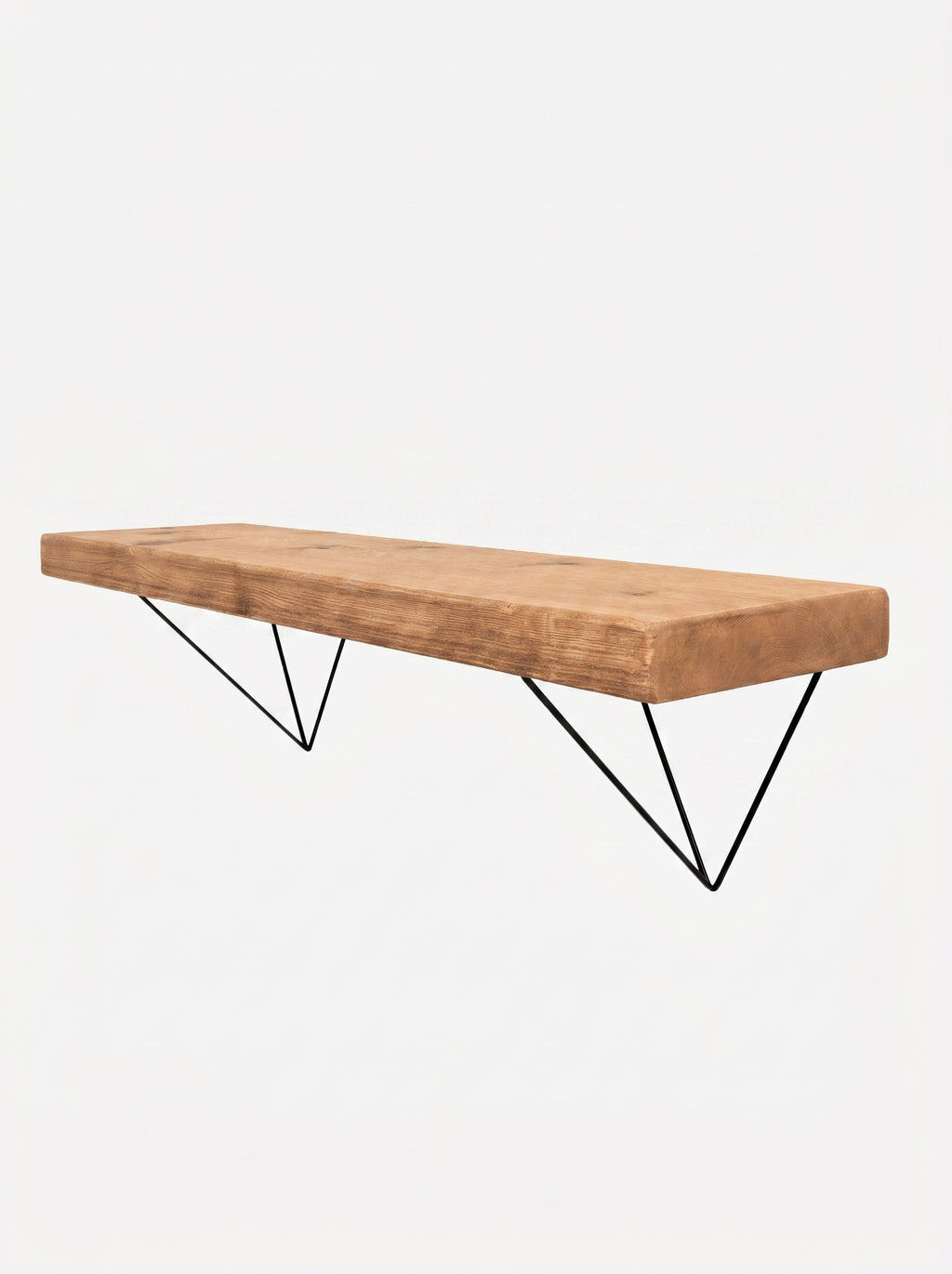 Bowes Rustic Wooden Shelf Metal Brackets 22cm x 4.5cm