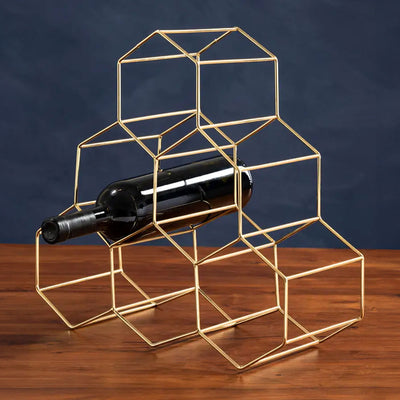 Brass Metal Wine Rack - Wine Racks